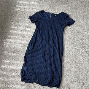 Ronni Nicole Blue Puff Sleeve Sheath Dress